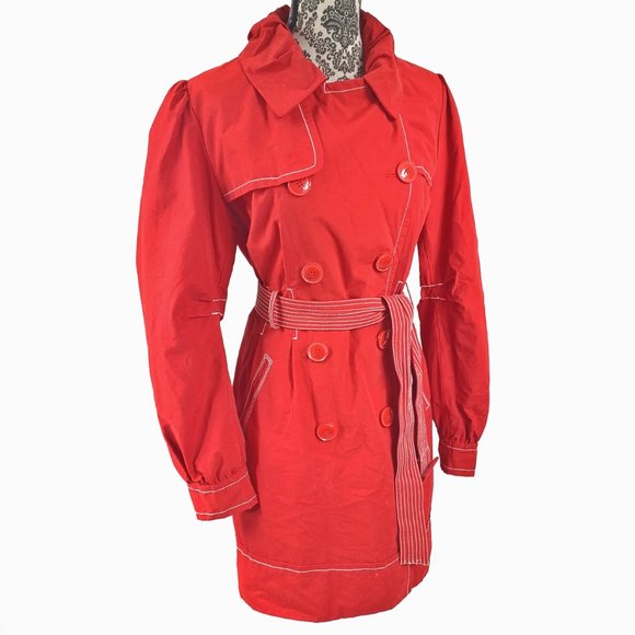 ESPRIT Trench Coat Double Breasted Cotton Blend  XL - Picture 2 of 4